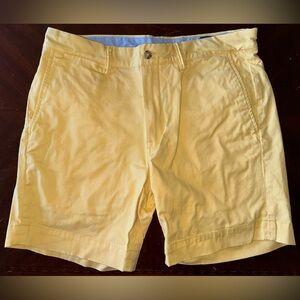 Polo Ralph Lauren Men's Yellow Flat Front Shorts